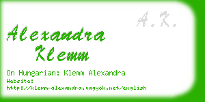 alexandra klemm business card